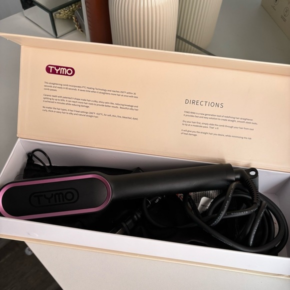 Accessories - Tymo Hair Straightener with Pink Accents
